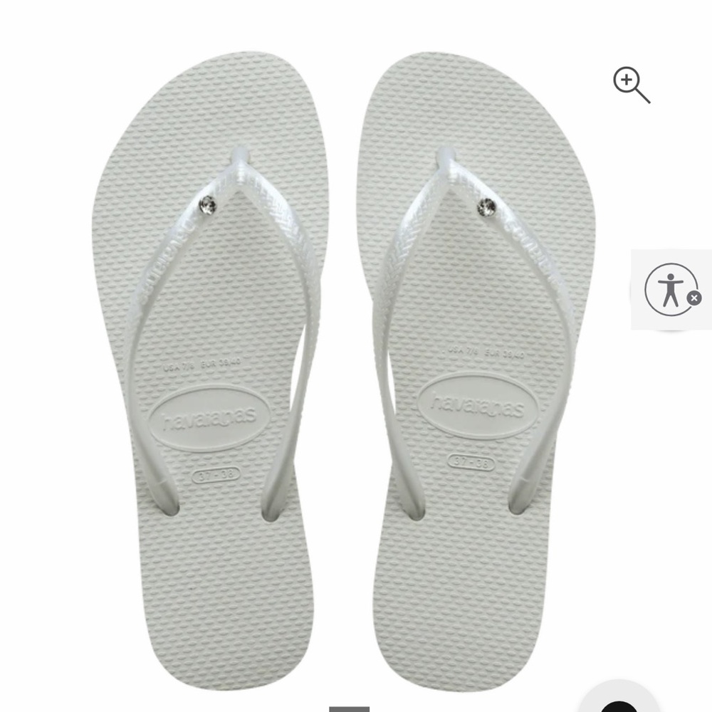 Havianas Women’s Slim Crystal Flip Flops NWOT!